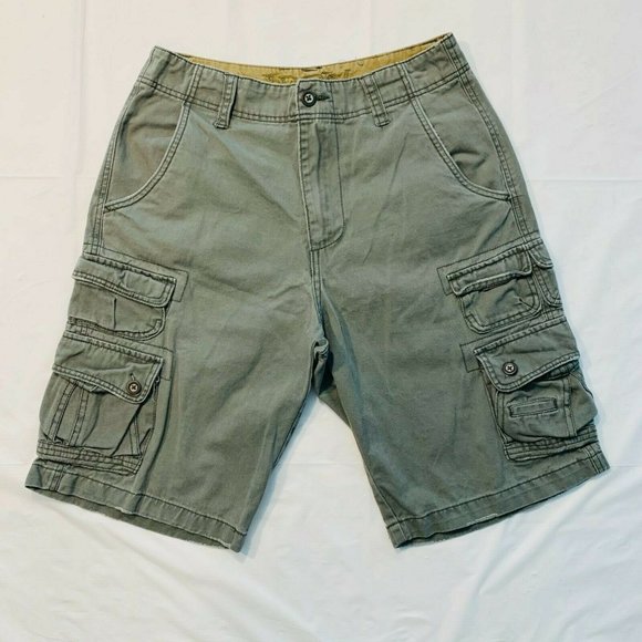 IRON Co Cargo Shorts‎ Relaxed Longer Length Thick - Picture 1 of 11